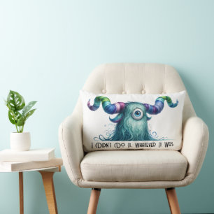 Clyde - One-Eyed Monster Throw Pillow - Lumbar