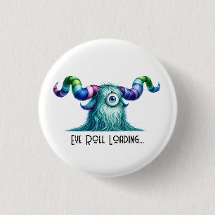 Clyde – The Big-Eyed Curious Monster 3 Cm Round Badge