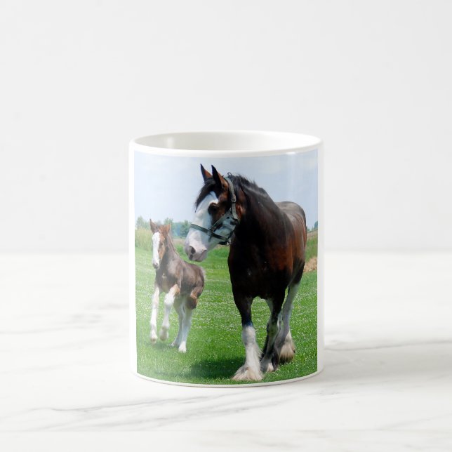 Clydesdale and Filly mug (Center)