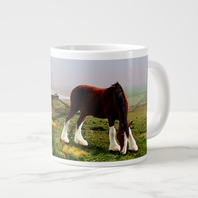 Clydesdale Castle Large Coffee Mug (Front Right)