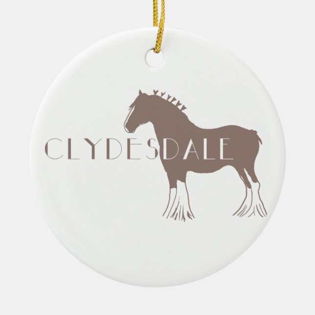 Clydesdale Ceramic Ornament (Front)