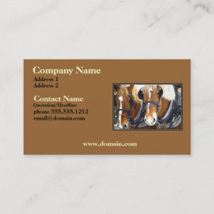 Clydesdale Draught Horse Business Card