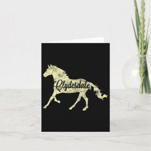 Clydesdale Draught Horse Pun Horseback Riding Gift Card