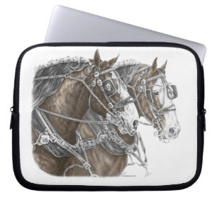 Clydesdale Draught Horse Team Laptop Sleeve