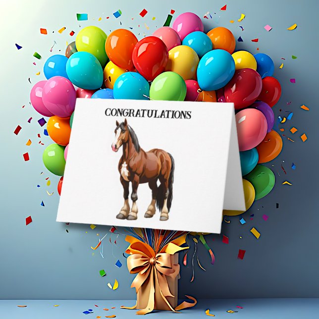 Clydesdale horse card (Creator Uploaded)