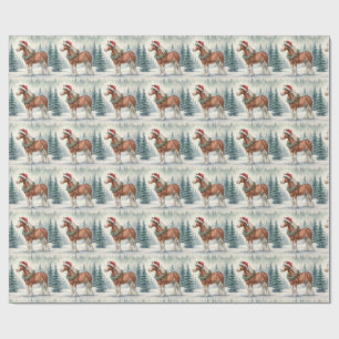 Clydesdale Horse Christmas Wrapping Paper