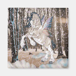 Clydesdale Horse Fairy Magical Fantasy Art Magnet