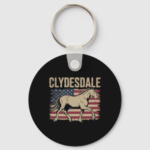 Clydesdale Horse Giant Horse Pony Horseback Riding Key Ring