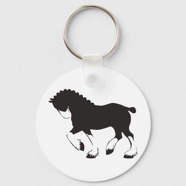 Clydesdale Horse Key Ring (Front)