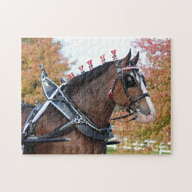 Clydesdale horse puzzle (Horizontal)
