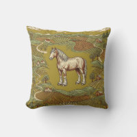 Clydesdale Horse Throw Pillow