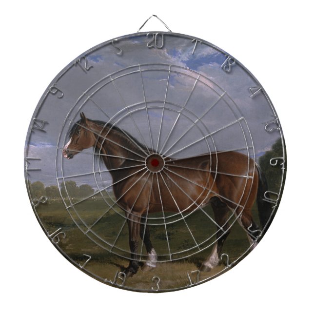 Clydesdale Stallion (Thoroughbred Horse) (Animal) Dartboard (Front)