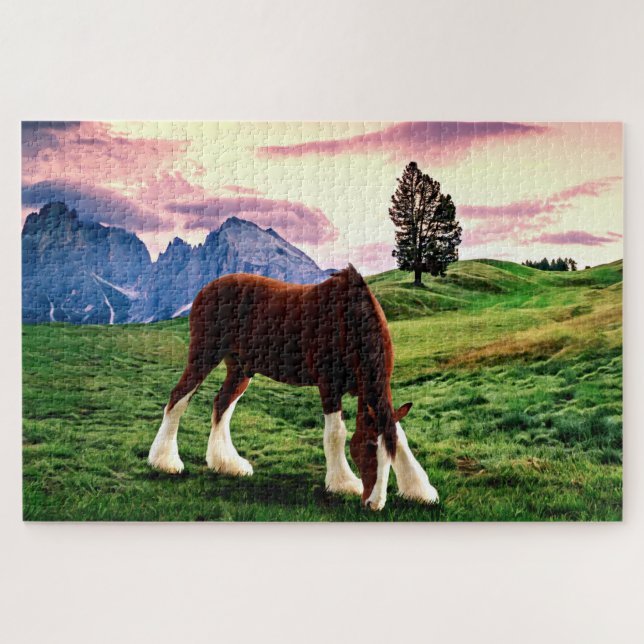 Clydesdale Sunset Jigsaw Puzzle (Horizontal)