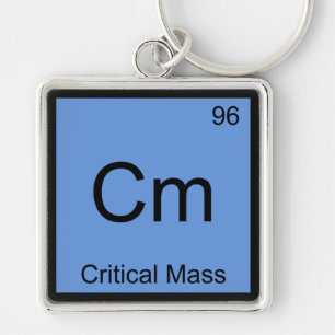 Cm - Critical Mass Chemistry Element Symbol Tee Key Ring
