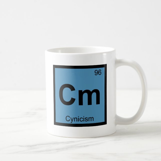 Cm - Cynicism Philosophy Chemistry Symbol Coffee Mug (Right)