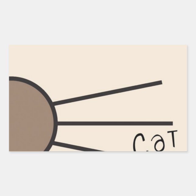 CM Whiskers Logo Rectangular Sticker (Front)