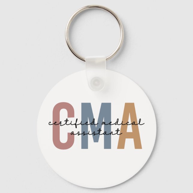 CMA Certified Medical Assistant Key Ring (Front)