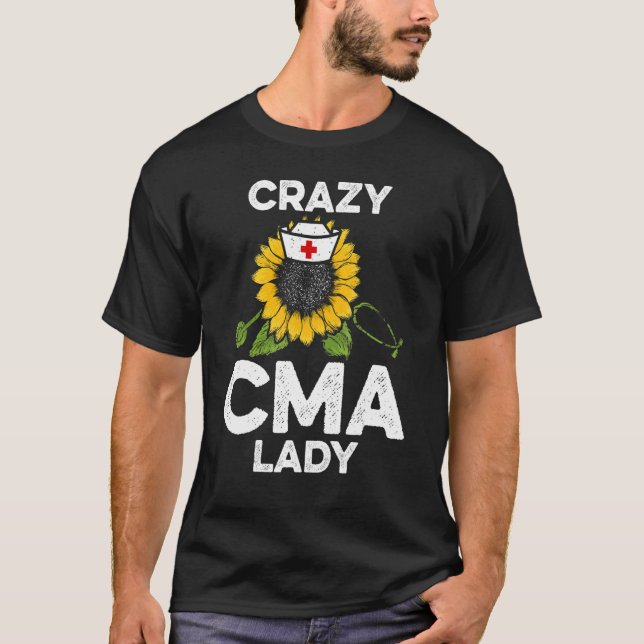 CMA Certified Medical Assistant Lady Assisting 2 T-Shirt (Front)