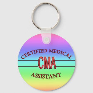 CMA Certified Medical Assistant LOGO Key Ring