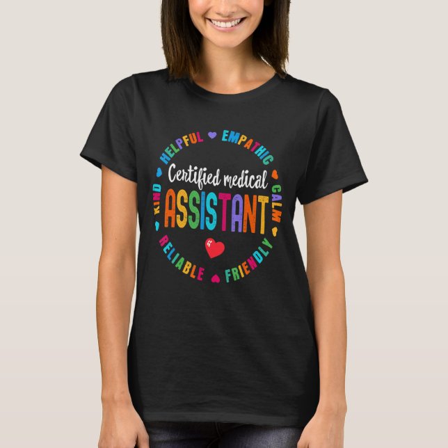 Cma Certified Medical Assistant Team Nurse Registe T-Shirt (Front)