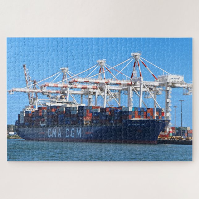 CMA CGM Bellini container ship  Jigsaw Puzzle (Horizontal)