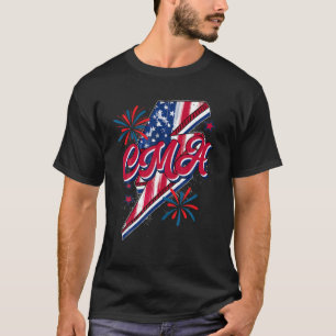 CMA Lightning 4Th Of July Patriotic American Flag T-Shirt