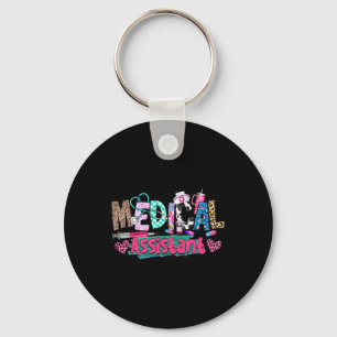 Cma Medical Istant Nurse Leopard Stethoscope Women Key Ring