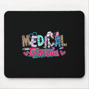 Cma Medical Istant Nurse Leopard Stethoscope Women Mouse Pad