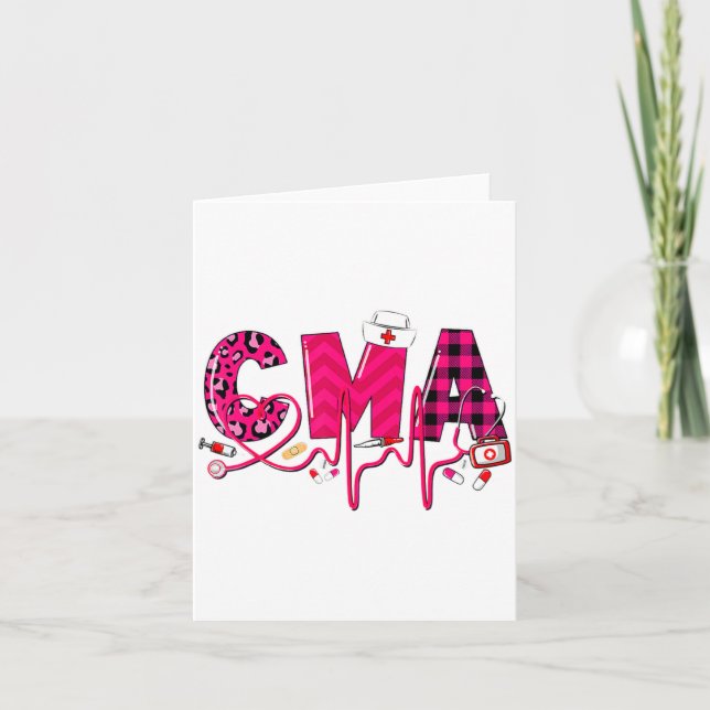Cma Medical Istant Valentines Day Nursing Valen  Card (Front)