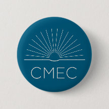 CMEC Button - turquoise with white logo