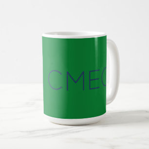 CMEC Coffee Mug - 15-oz, green with navy