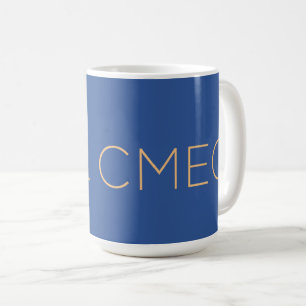 CMEC Coffee Mug - 15-oz, Program 9, blue w/peach