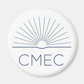CMEC Fridge Magnet - white with navy logo