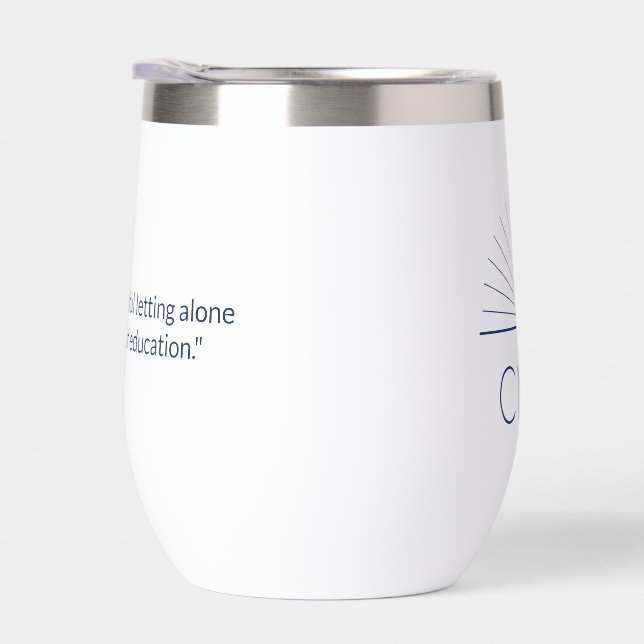 CMEC Insulated Tumbler - short, navy logo (Right)