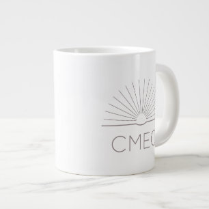 CMEC Jumbo Coffee Mug - 20 oz, white with grey