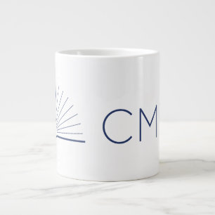CMEC Jumbo Coffee Mug - 20 oz, white with navy