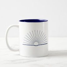 CMEC Two-Toned Mug - navy logo and interior
