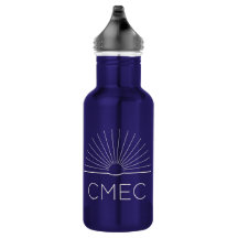 CMEC Water Bottle - 18 oz, blue with white logo