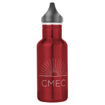 CMEC Water Bottle - 18 oz, red with white logo