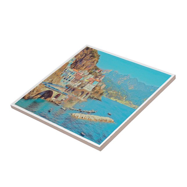 CMP003 ATRANI AMALFI COAST, Italy, Ceramic Tile (Side)