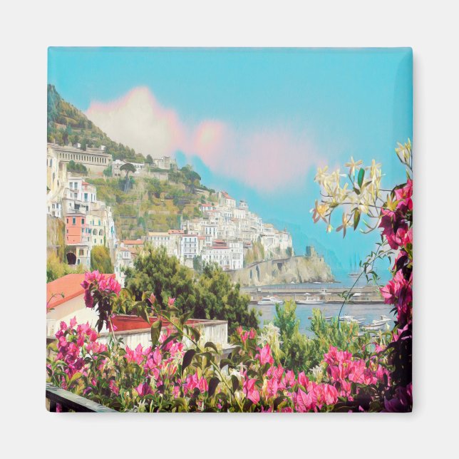 CMP004 AMALFI, Campania, Italy, Fridge Magnet (Front)