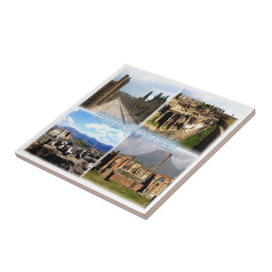 CMP010 NAPLES, RUINS OF POMPEII, POMPEI, CERAMIC TILE