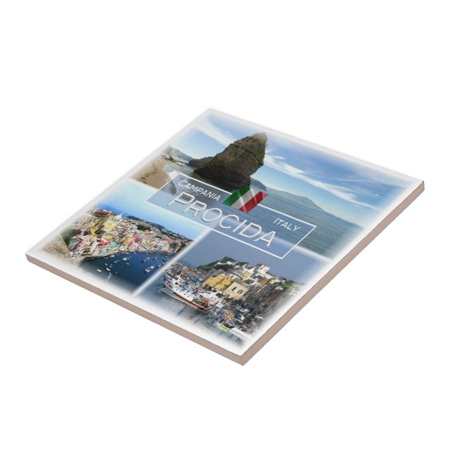 CMP016 PROCIDA, Campania, Italy, Ceramic Tile (Side)