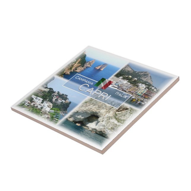 CMP019 CAPRI, Campania, Italy, Ceramic Tile (Side)