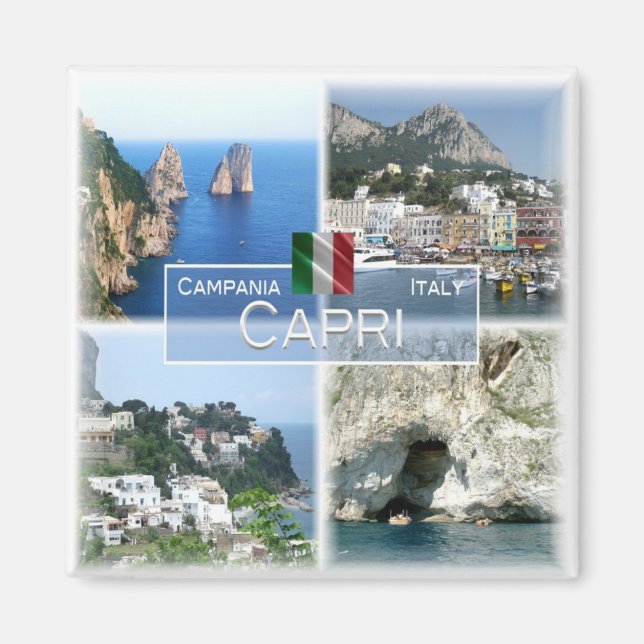 CMP020 CAPRI, Campania, Italy, Fridge Magnet (Front)