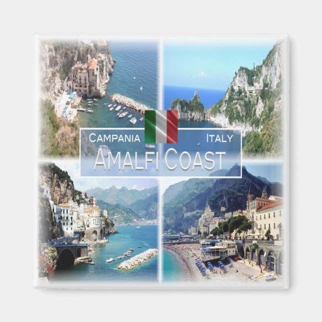 CMP026 AMALFI COAST, Campania, Italy, Fridge Magnet (Front)