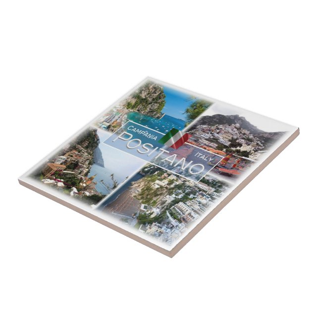 CMP028 POSITANO, Campania, Italy, Ceramic Tile (Side)