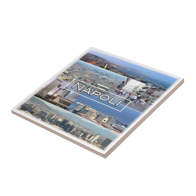 CMP029 NAPOLI, VESUVIO, Campania Italy, Ceramic Tile (Side)