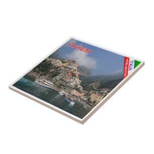 CMP038 POSITANO, AMALFI COAST, Italy, Ceramic Tile