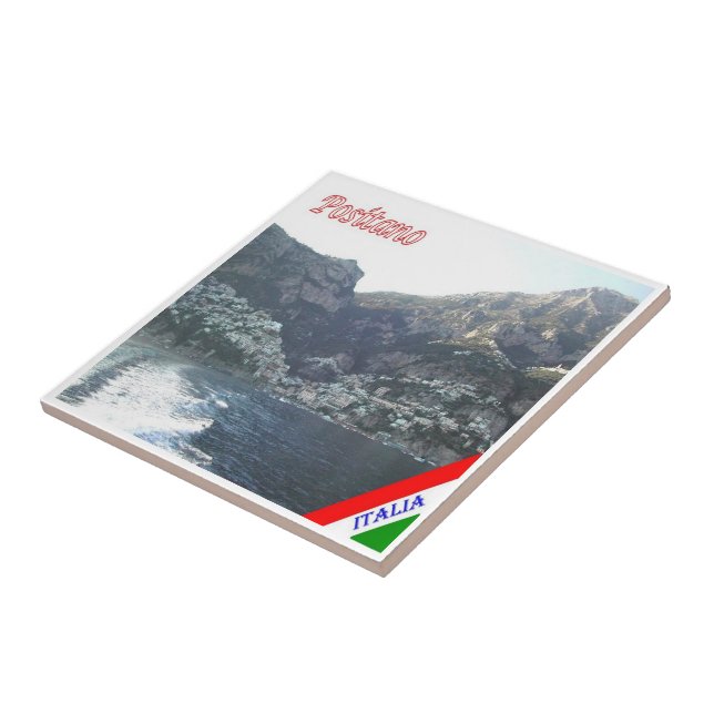 CMP042 POSITANO, AMALFI COAST, Italy, Ceramic Tile (Side)